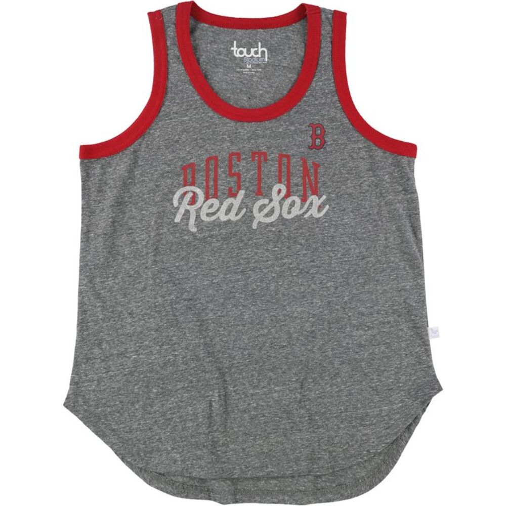 Touch Womens Red Sox Glitter Print Tank Top, NWT